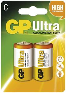 Batéria GP Ultra alkalická R14, C, 2ks blister