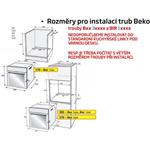 Beko BIS 35500XMS, rúra vstavaná