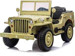 Beneo elektrické autíčko USA ARMY 4X4, žlté