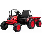 Beneo Elektrický Traktor POWER s vlečkou, červený