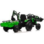 Beneo Elektrický traktor TOP-WORKER 12V s naberačkami a prívesom, zelený