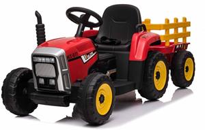 Beneo Elektrický Traktor WORKERS s vlečkou, červený