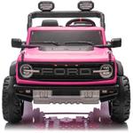 Beneo Ford Bronco XL, elektrické autíčko s pohonom zadných kolies, licencované, dvojmiestne, ružové