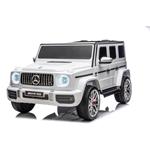 Beneo Mercedes-Benz G63 AMG, elektrické autíčko, 4x50W, biele