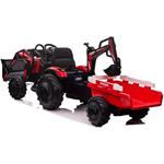 Beneo TOP-WORKER, elektrický traktor s naberačkami a prívesom, 12V, červený
