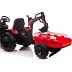 Beneo TOP-WORKER, elektrický traktor s naberačkami a prívesom, 12V, červený