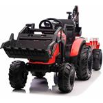 Beneo TOP-WORKER, elektrický traktor s naberačkami a prívesom, 12V, červený