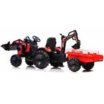Beneo TOP-WORKER, elektrický traktor s naberačkami a prívesom, 12V, červený