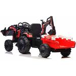Beneo TOP-WORKER, elektrický traktor s naberačkami a prívesom, 12V, červený