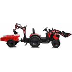 Beneo TOP-WORKER, elektrický traktor s naberačkami a prívesom, 12V, červený