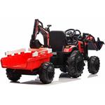 Beneo TOP-WORKER, elektrický traktor s naberačkami a prívesom, 12V, červený
