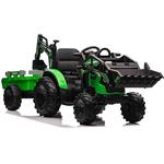 Beneo TOP-WORKER, elektrický traktor s naberačkami a prívesom, 12V, zelený