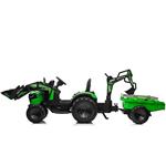 Beneo TOP-WORKER, elektrický traktor s naberačkami a prívesom, 12V, zelený