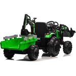 Beneo TOP-WORKER, elektrický traktor s naberačkami a prívesom, 12V, zelený