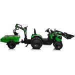 Beneo TOP-WORKER, elektrický traktor s naberačkami a prívesom, 12V, zelený