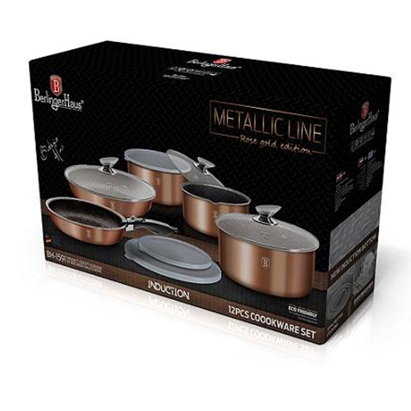 BERLINGER Metallic Line Rose Gol Edition Sada 12ks