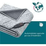 Beurer HD 75 Nordic Grey Green Planet, vyhrievacia deka