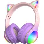 Bezdrôtové detské slúchadlá Delulu DiscoBeats Pink