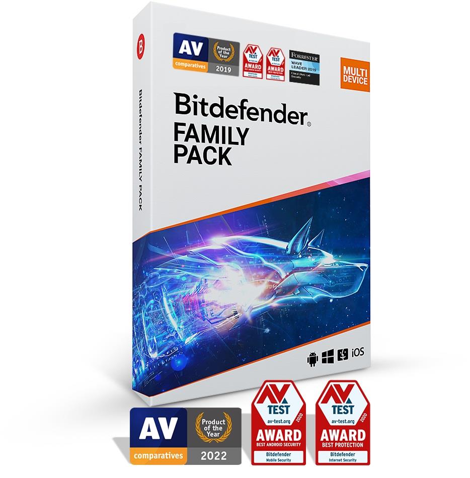 Bitdefender Family pack - 15 zariadení na 2 roky - elektronická licencia na e-mail