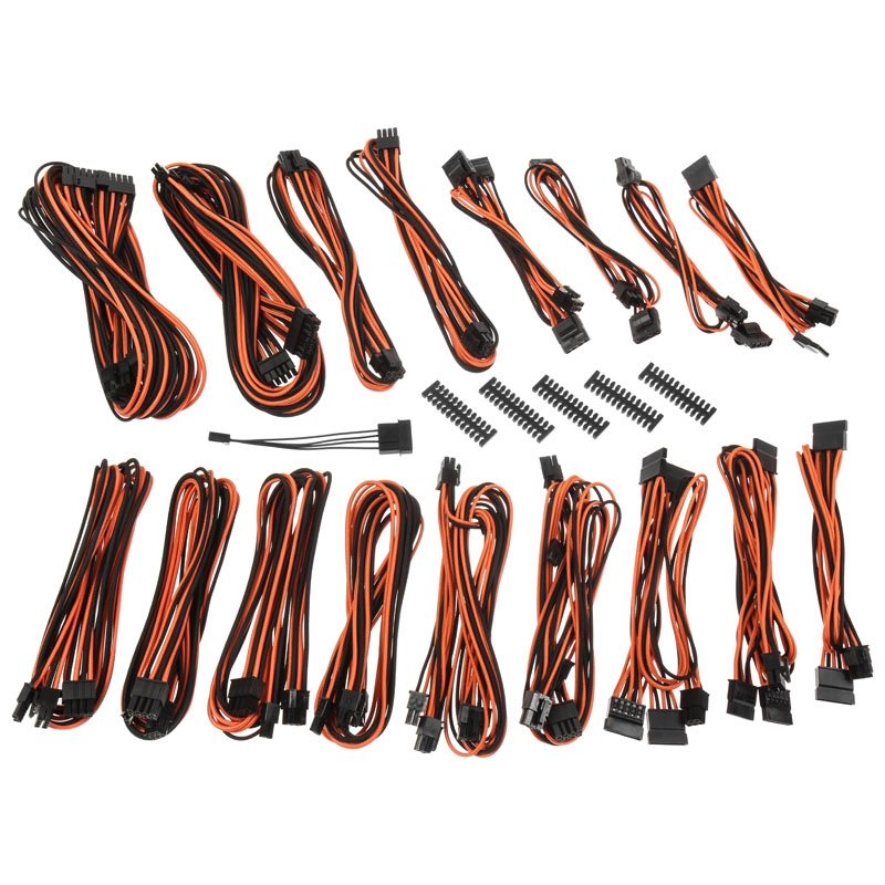 BitFenix Alchemy 2.0 PSU Cable Kit, CSR-Series - black / orange