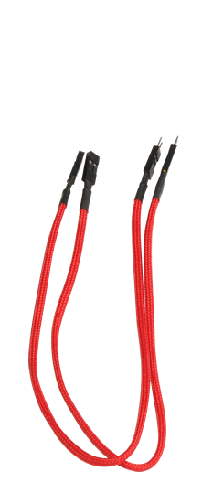 BitFenix Alchemy 2-Pin I/O Cable 30cm - Sleeved Red/Black