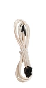 BitFenix Alchemy 6-Pin PCIe Cable 45cm - Sleeved White/Black