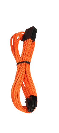 BitFenix Alchemy 8-Pin PCIe Cable 45cm - Sleeved Orange/Black