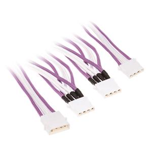 BitFenix Molex to 3x Molex Adapter 55 cm - sleeved violet / white / white