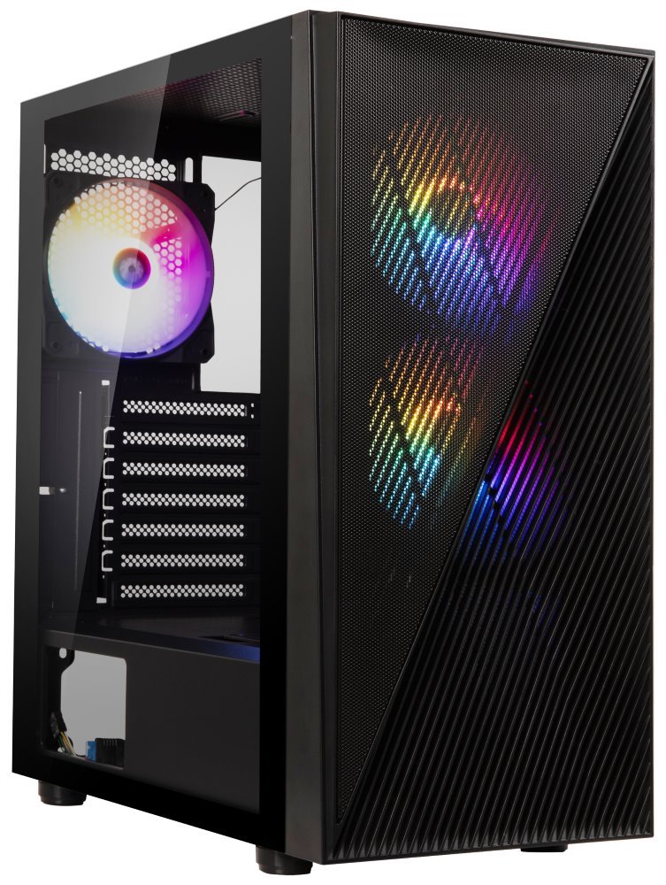 BitFenix skříň Helios / ATX / 3x120mm ARGB fan / 2xUSB 3.0 / USB 2.0 / tvrzené sklo / černá