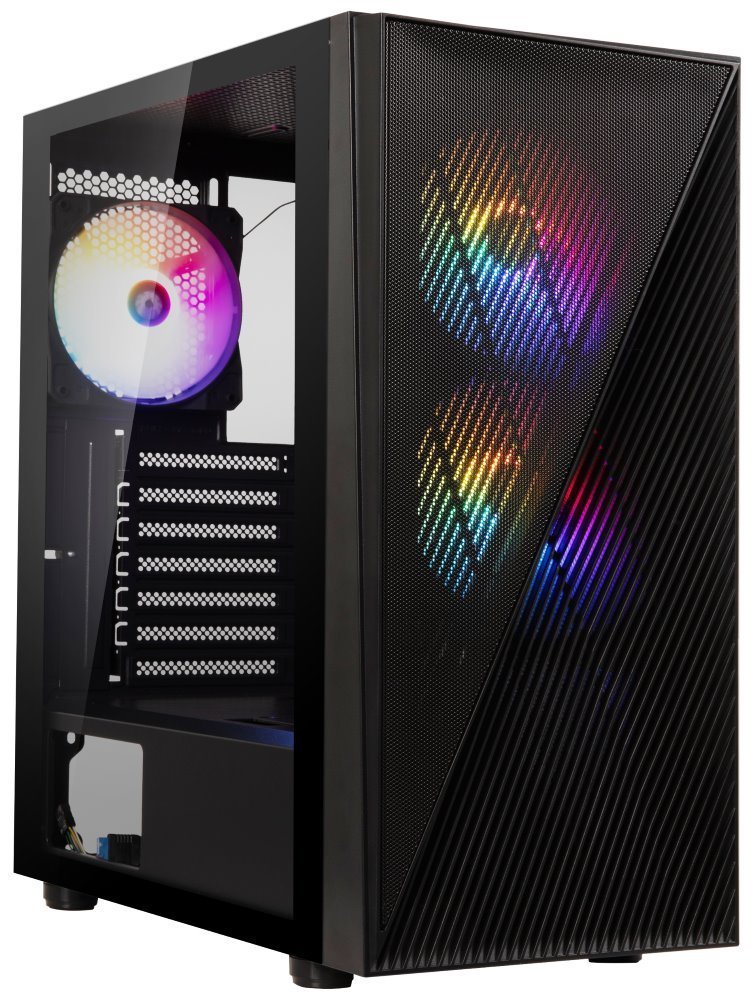 BitFenix skříň Helios / ATX / 4x120mm RGB fan / 2xUSB 3.0 / USB 2.0 / tvrzené sklo / černá