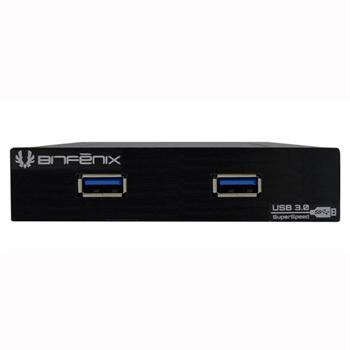 BitFenix USB 3.0 Front Panel, 2 Ports, 3,5 - black