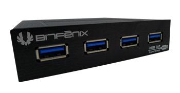 BitFenix USB 3.0 Front Panel, 4 Ports, 3,5" - black