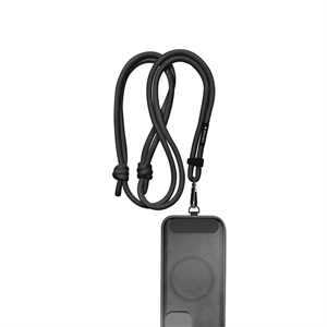 Black Rock Universal Lanyard, šnúrka na mobil, s karabínkou, 30-60 cm, čierna