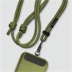 Black Rock Universal Lanyard, šnúrka na mobil, s karabínkou, 30-60 cm, olivová zelená