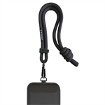 Black Rock Universal Wrist Band Lanyard, šnúrka/ pútko na mobil, s karabínkou, 25 cm, čierna
