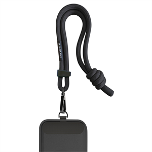 Black Rock Universal Wrist Band Lanyard, šnúrka/ pútko na mobil, s karabínkou, 25 cm, čierna