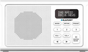 Blaupunkt DR3WH, prenosné DAB+/FM rádio, RDS, bluetooth, biely