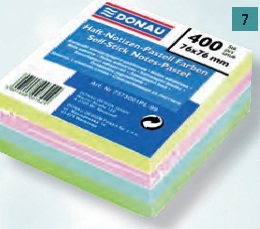 Blok samolepiaci pastelové farby 76x76mm DONAU 