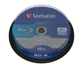 Blu-ray BD-R SL Verbatim 25GB 6x 10-cake