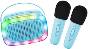 Bluetooth Karaoke párty set + 2 mikrofóny, Blue