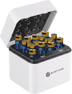 Bluetouch nabíjačka pre 16 batérií AA/AAA 1.5 V Li-ion, 16 batérií v balení (8× AA, 8× AAA)