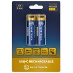 Bluetouch USB-C nabíjacie batérie, AA, 3400 mWh, 2ks v balení