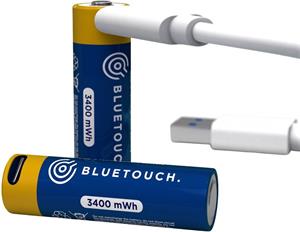 Bluetouch USB-C nabíjacie batérie, AA, 3400 mWh, 2ks v balení