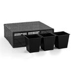 Blumfeldt Triumflor Hydro, antracit nádoba na kvety trojitá