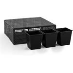 Blumfeldt Triumflor Hydro, antracit nádoba na kvety trojitá