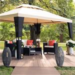 Blumfeldt Verona, sada záhradného nábytku, čierna, oranžová, béžová