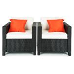 Blumfeldt Verona, sada záhradného nábytku, čierna, oranžová, béžová