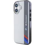 BMW IML Motorsport Vertical Stripe kryt pre iPhone 16 Plus, sivý