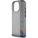 BMW IML Motorsport Vertical Stripe kryt pre iPhone 16 Pro, sivý