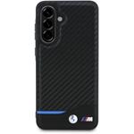 BMW M PU Carbon Blue Line kryt pre Samsung Galaxy A56, čierny